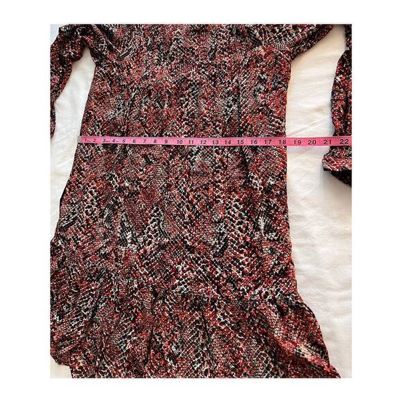 Nicholas Devan gathered snake-print crepe mini dress size 4 - Picture 10 of 16